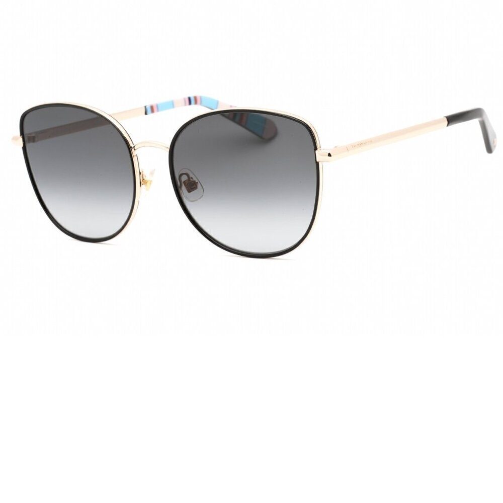 Kate Spade Maryam Gold and Black Oversized Sunglasses Brand New in Case - Picture 1 of 14